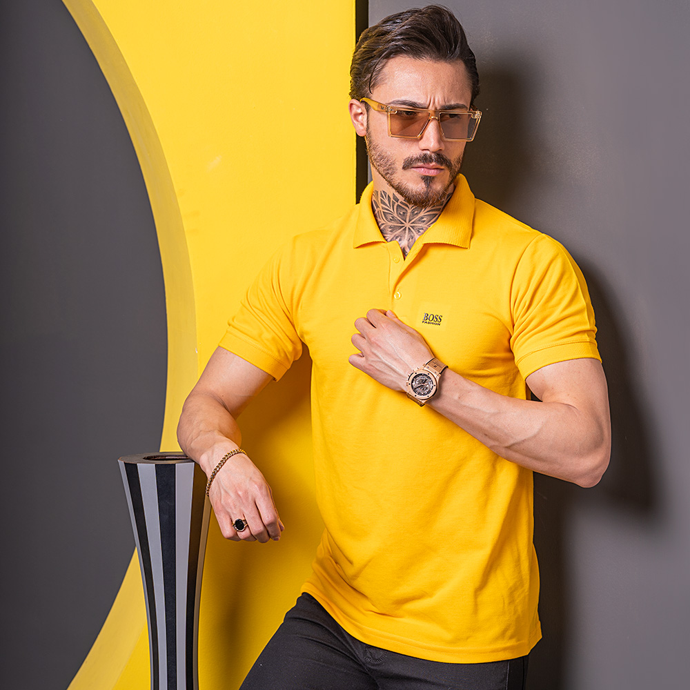 پولو شرت جودون boss زرد